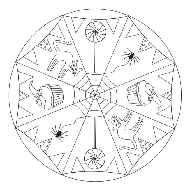 Gratis Afbeelding van een Halloween Mandala