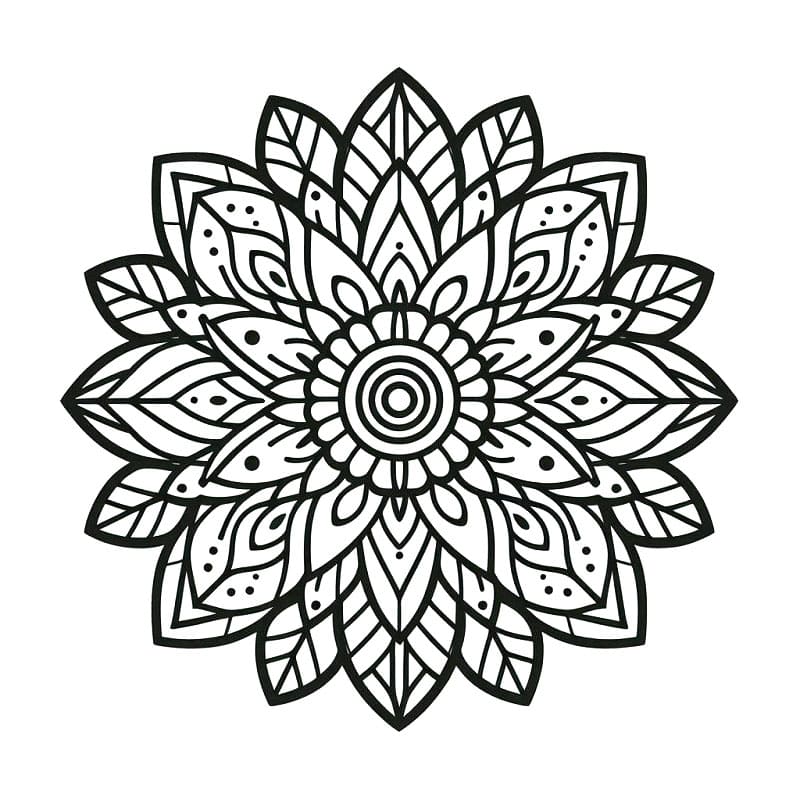 Gratis Bloemenmandala om af te Drukken