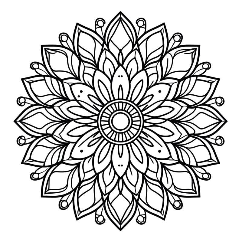 Gratis Bloemenmandala voor Jonge Kinderen