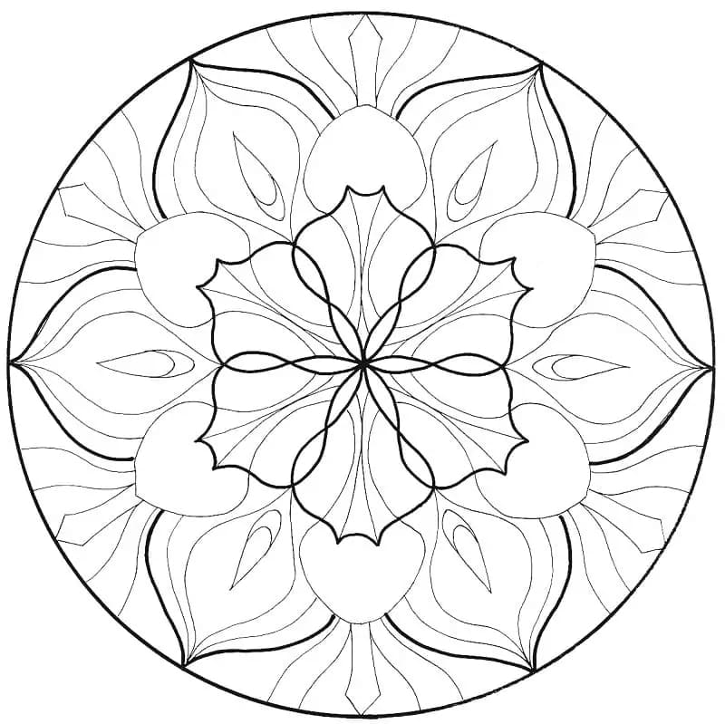 Gratis Bloemenmandala voor Kinderen