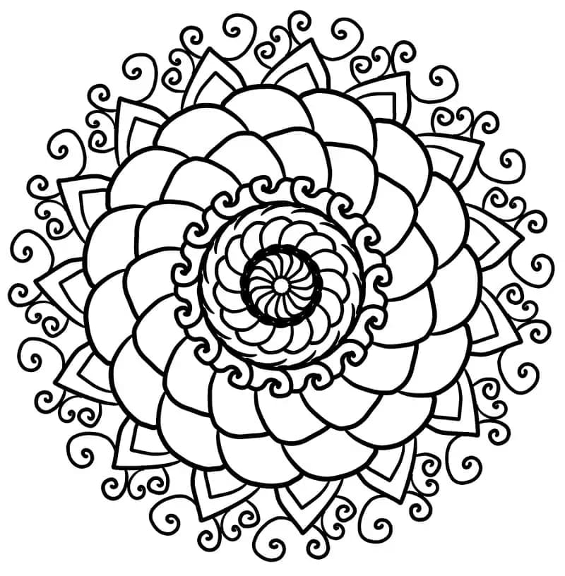 Gratis Bloemenmandala