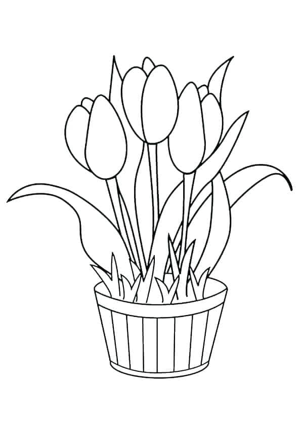 Gratis Bloempot printbaar