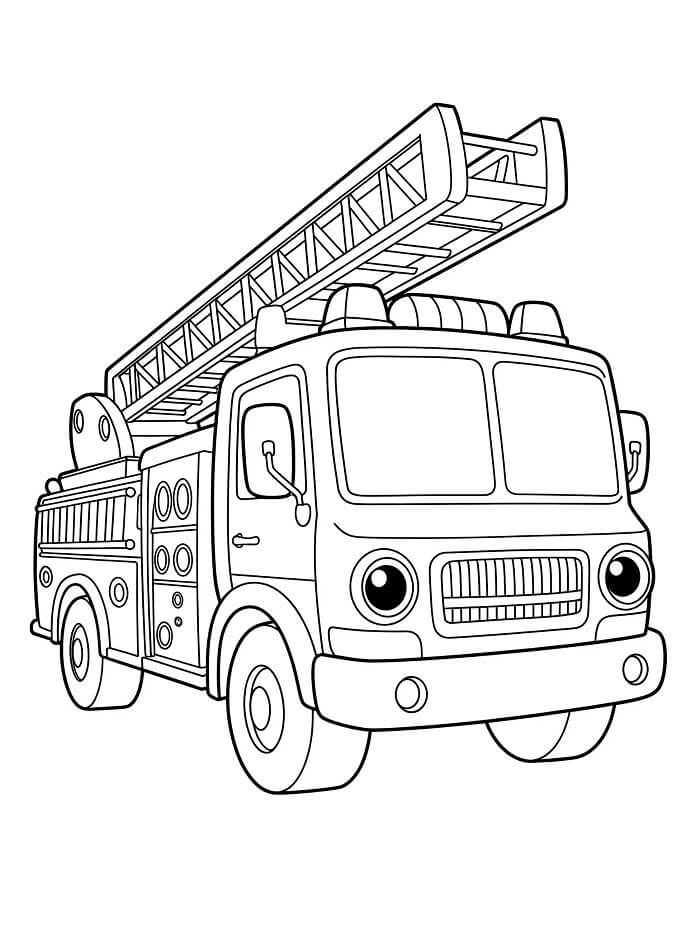 Gratis Brandweerwagen printbaar