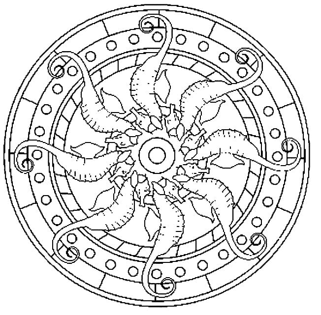 Gratis Dieren Mandala voor Kinderen