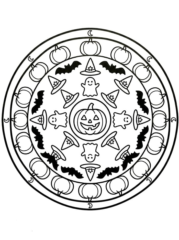 Gratis Halloween Mandala