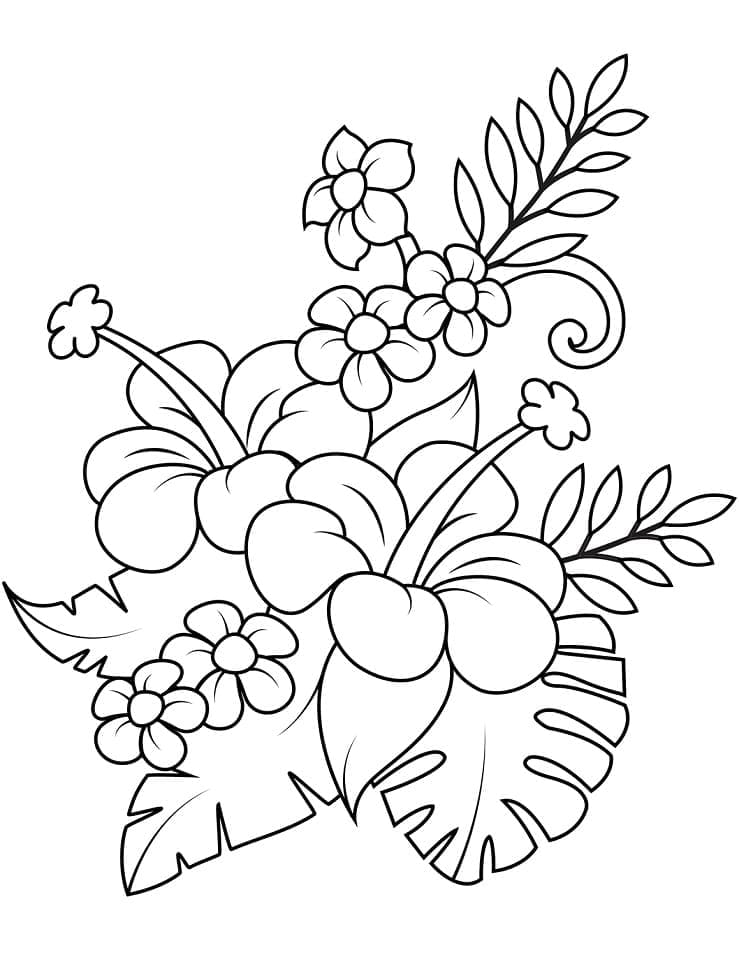 Gratis Hibiscus printbaar