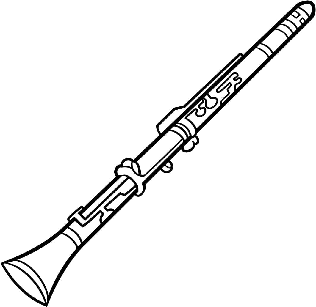 Klarinet kleurplaat