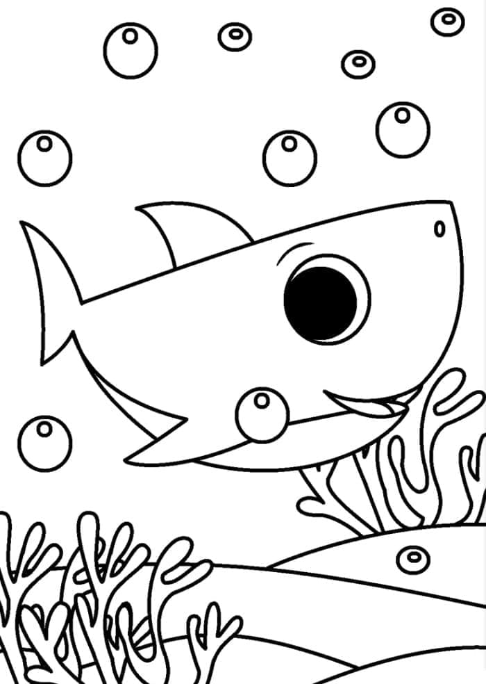 Gratis Printbare Baby Shark