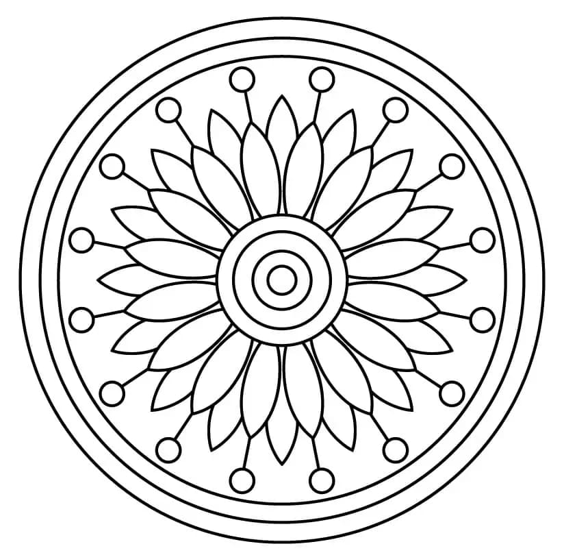 Gratis Printbare Bloemenmandala