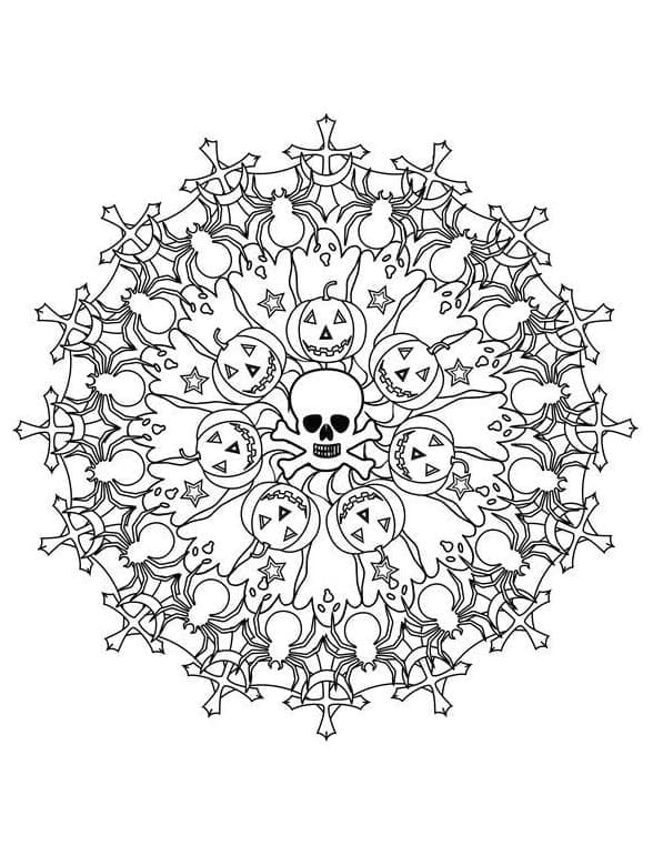 Gratis Printbare Halloween Mandala