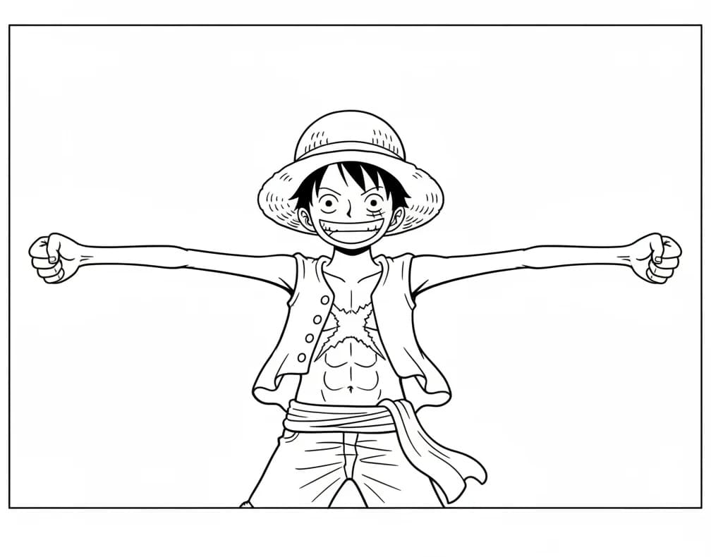 Gratis Printbare Luffy