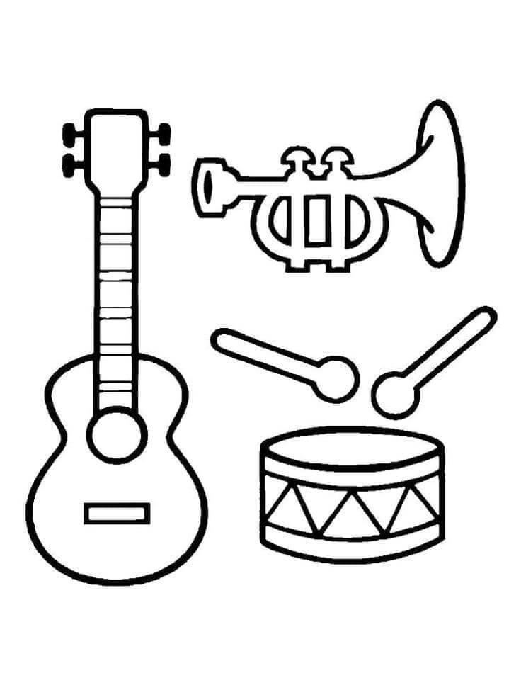 Gratis Printbare Muziekinstrumenten