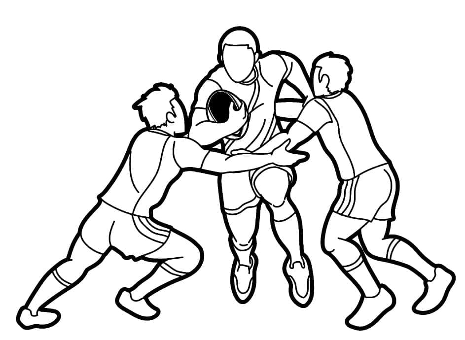 Rugby kleurplaat