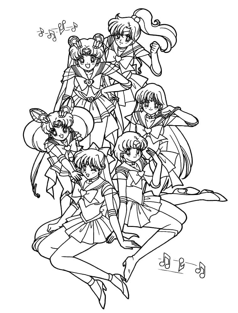 Gratis Sailor Moon om af te Drukken