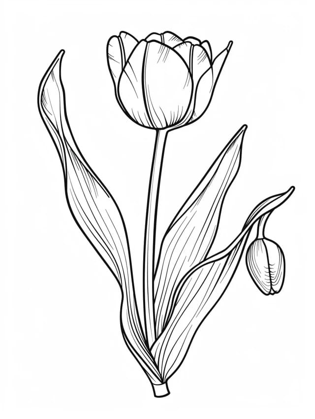 Gratis Tulp printbaar