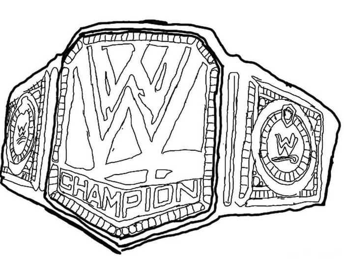 Gratis WWE printbaar kleurplaat