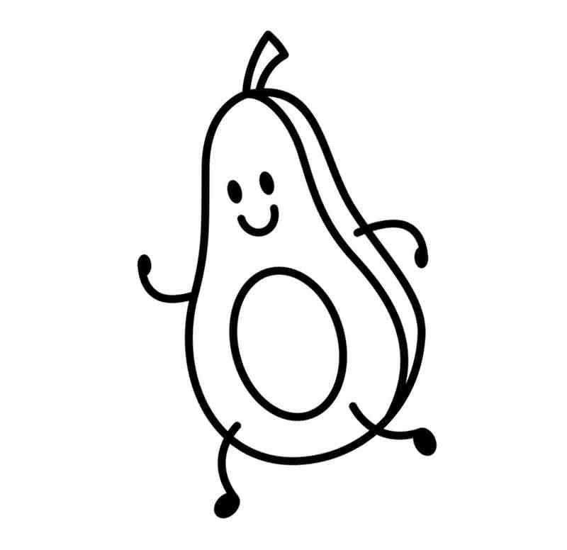 Gratis avocado om af te drukken