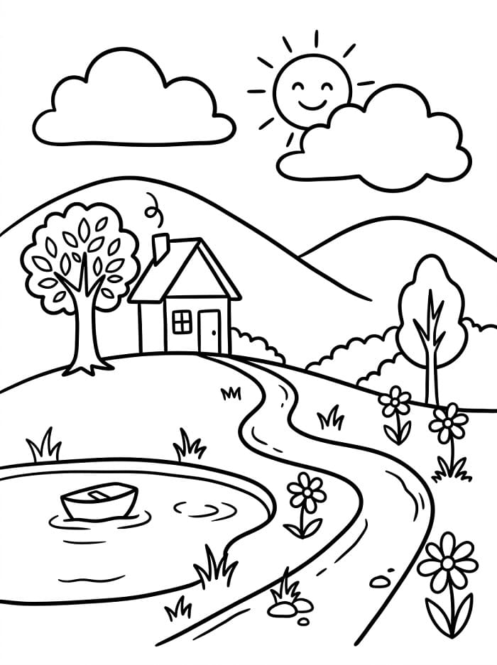 Gratis landschap voor kinderen