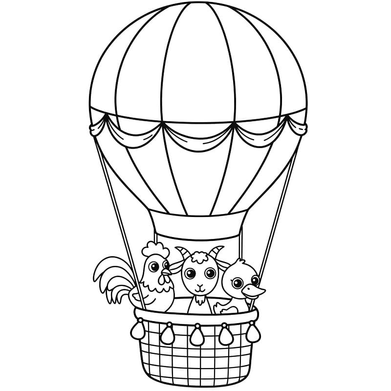Gratis luchtballon om te printen