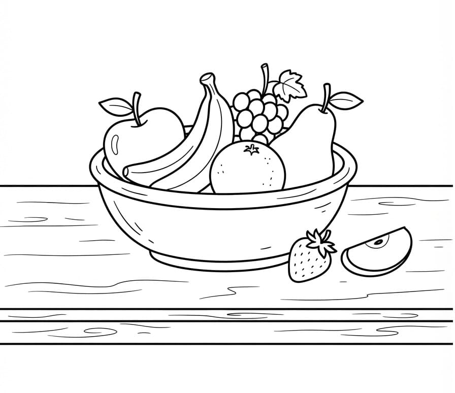 Fruit kleurplaat