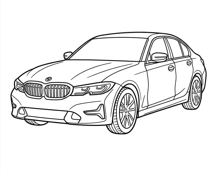 Gratis printbare BMW kleurplaat