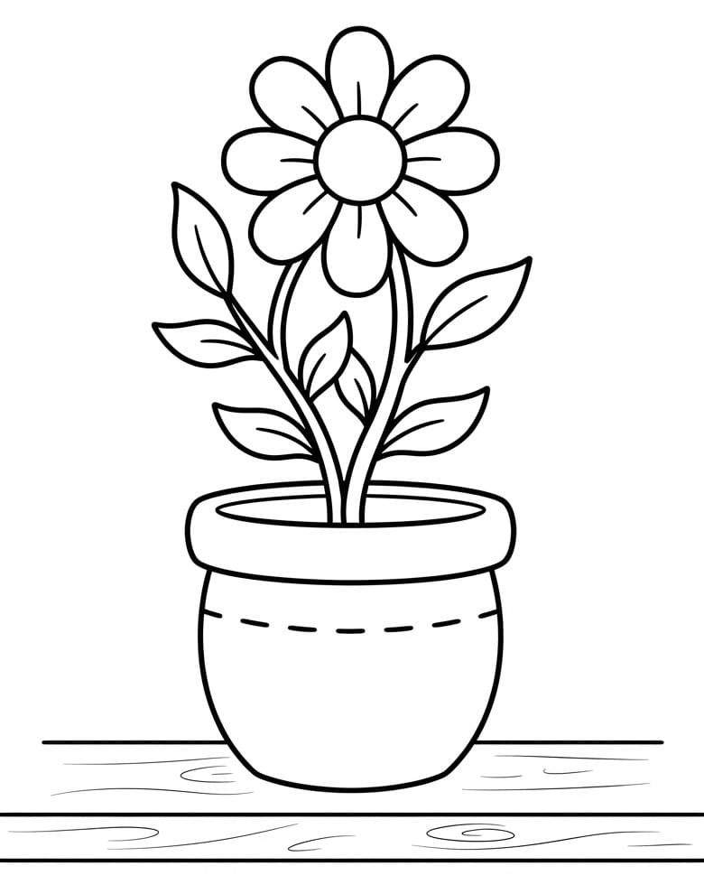 Gratis printbare Bloempot