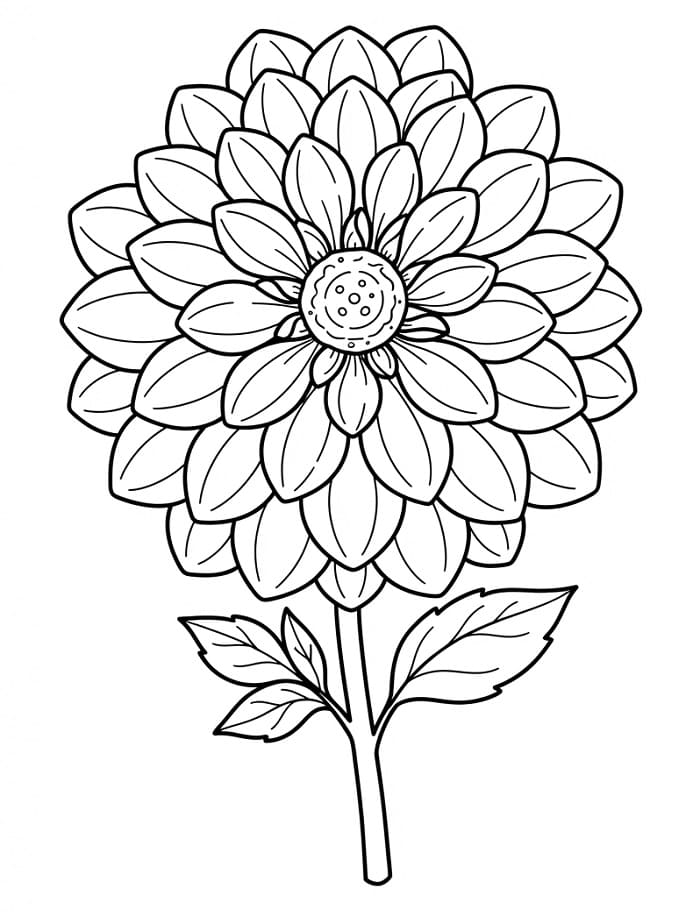 Gratis printbare Dahlia