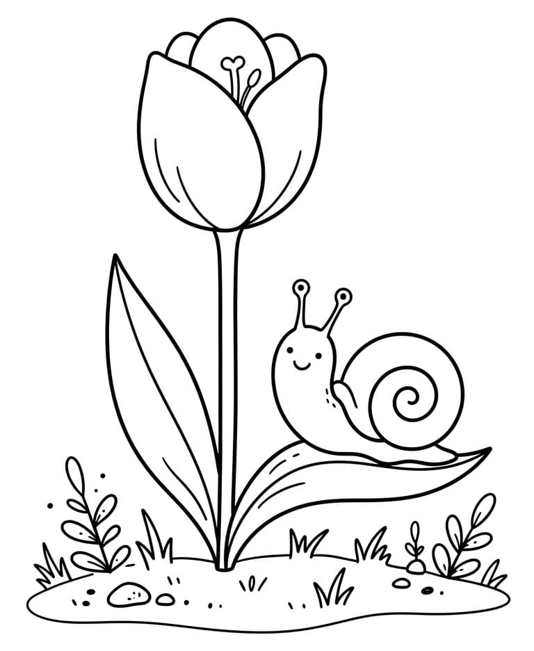 Gratis printbare Tulp