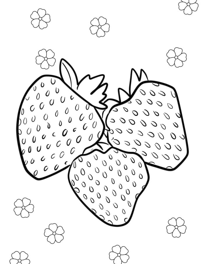 Gratis printbare aardbei