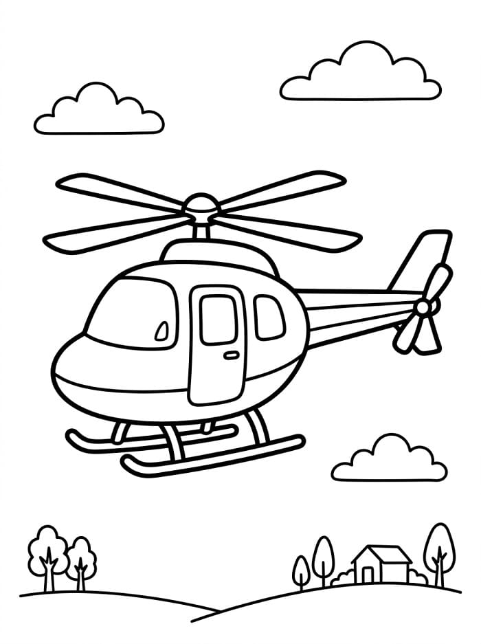 Gratis printbare helikopter