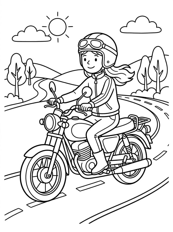Gratis printbare motorfiets