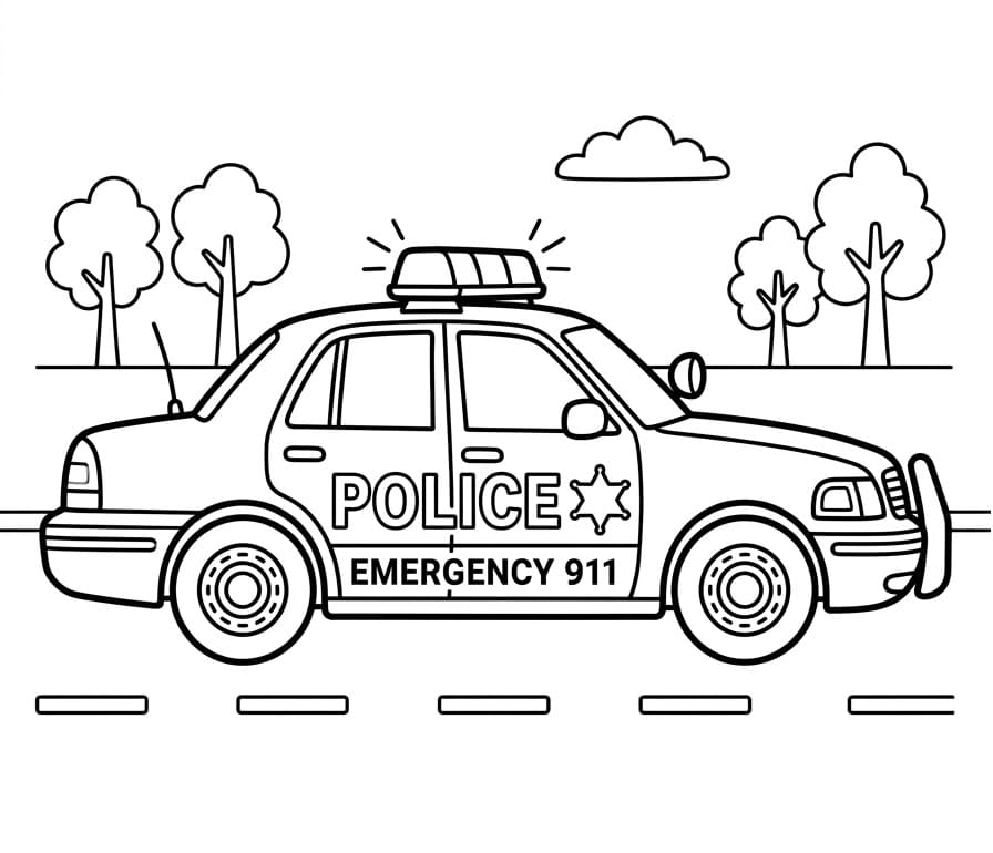 Gratis printbare politieauto
