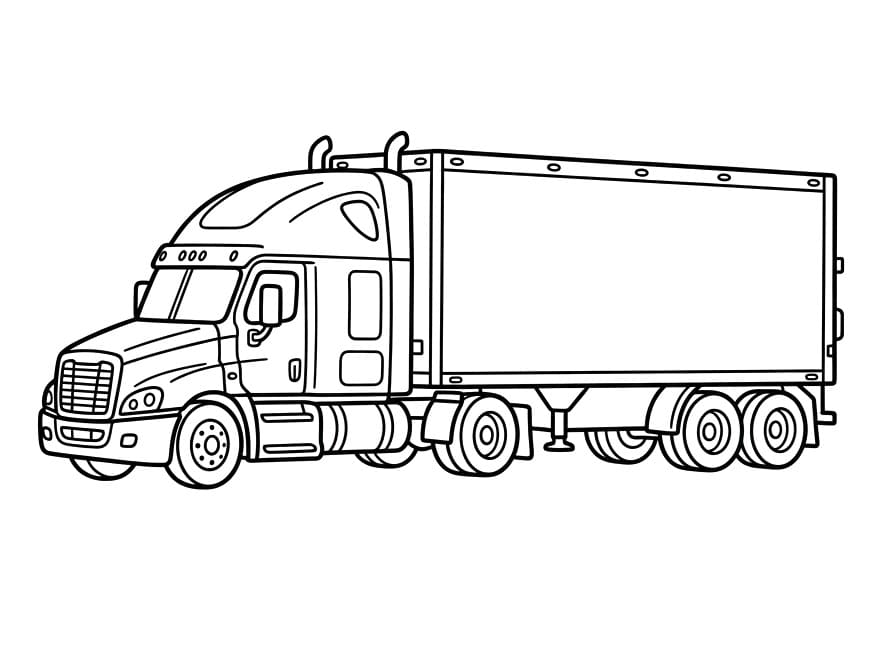 Gratis printbare vrachtwagen