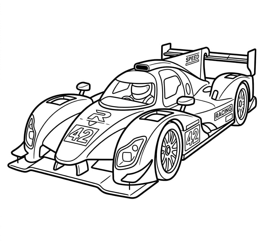 Gratis raceauto printbaar