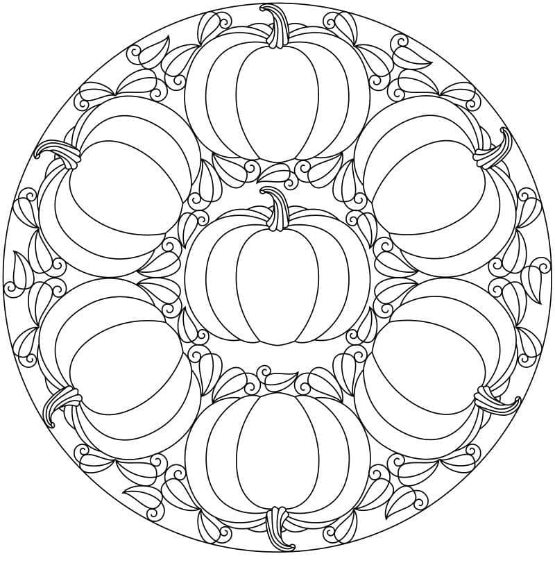Halloween Mandala Gratis Afdrukbaar