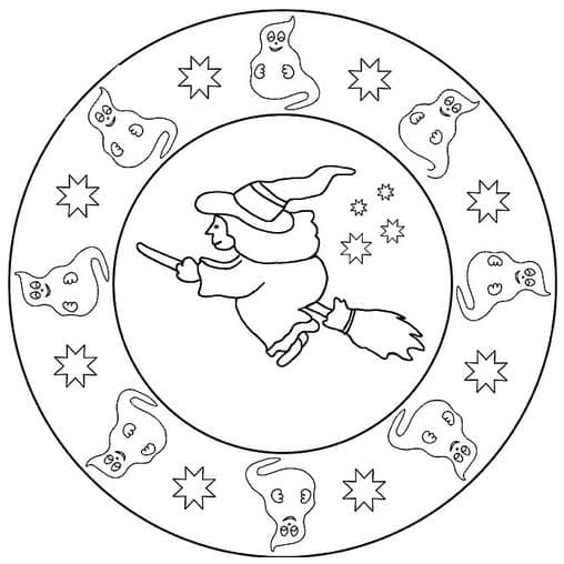 Halloween Mandala Zonder Kosten