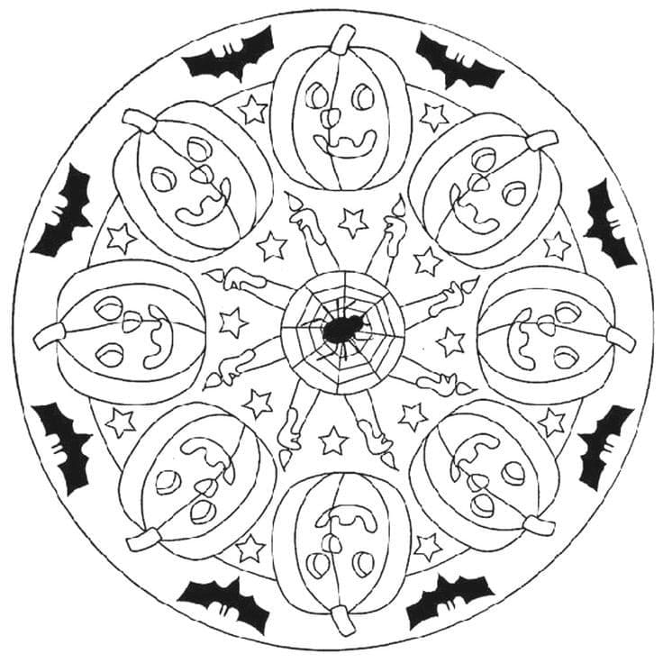Halloween Mandala voor Volwassenen