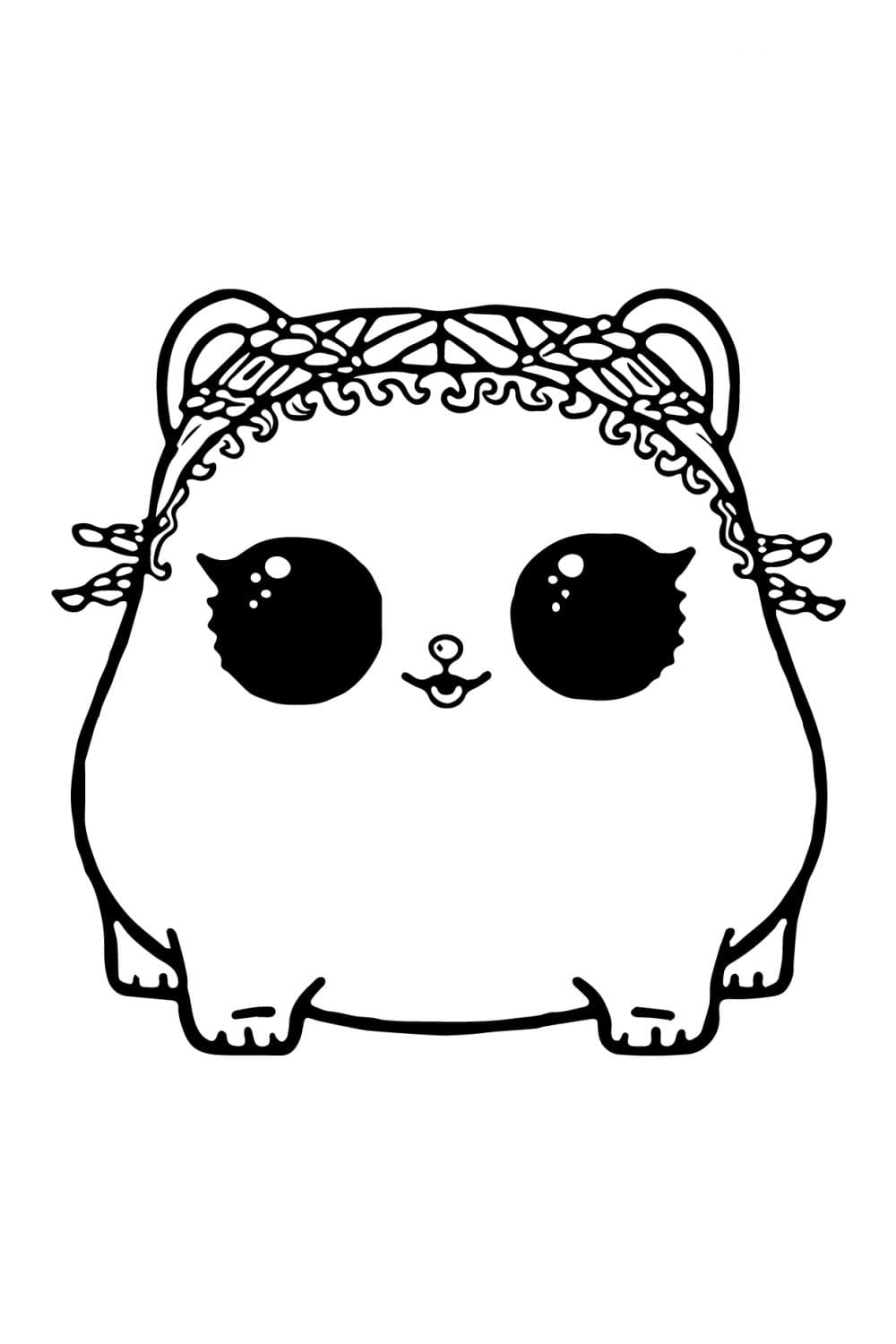 Hamster van LOL Pets kleurplaat