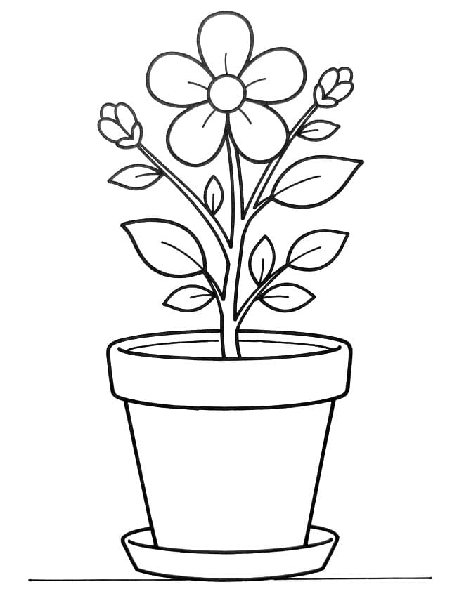Heel schattige Bloempot