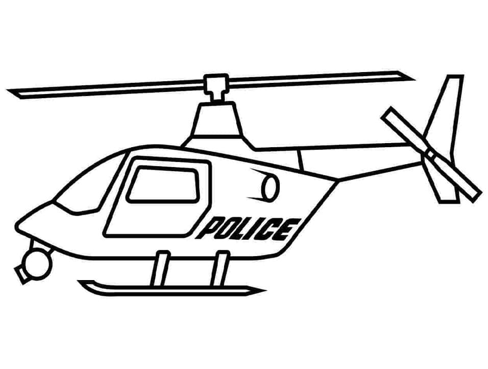 Helikopter afdrukbaar voor kinderen