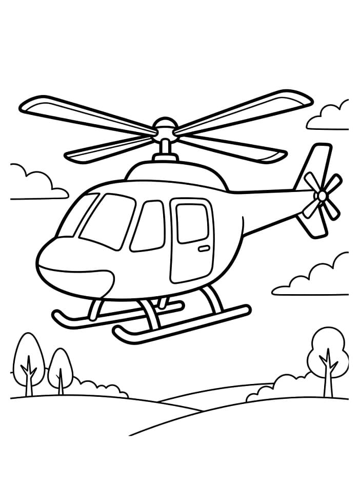 Helikopter in de lucht