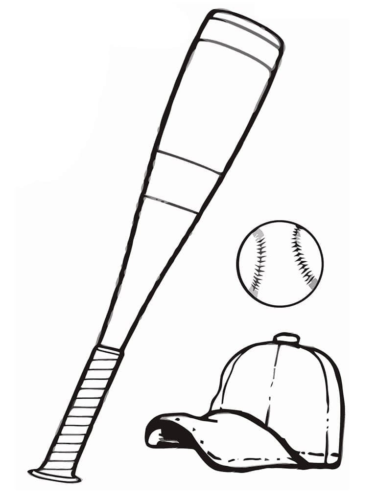 Honkbal kleurplaat