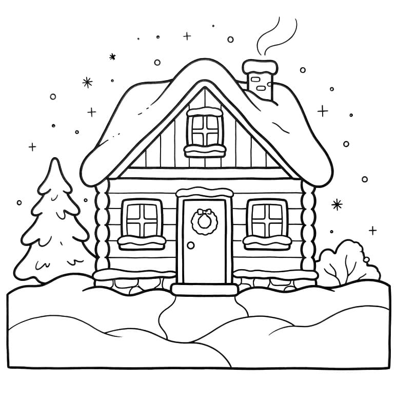 Huis in de winter