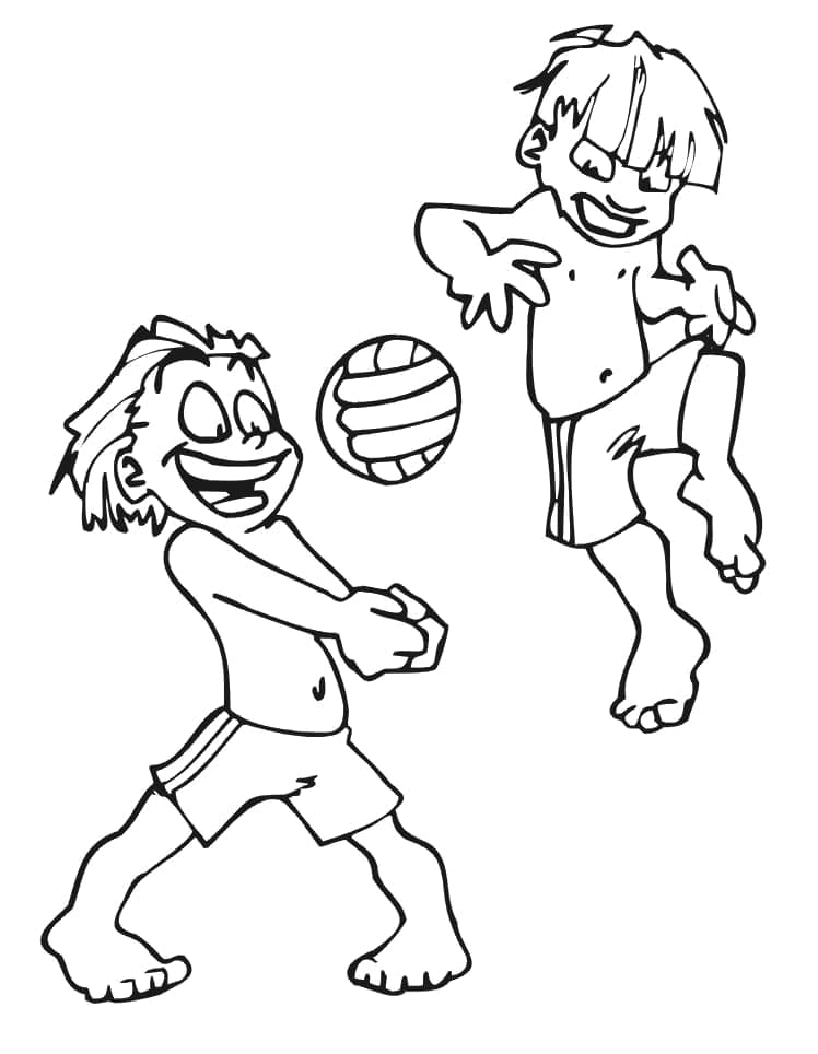 Kostenloos Volleybal om te Printen