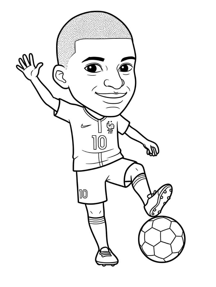 Kylian Mbappé om Uit te Printen