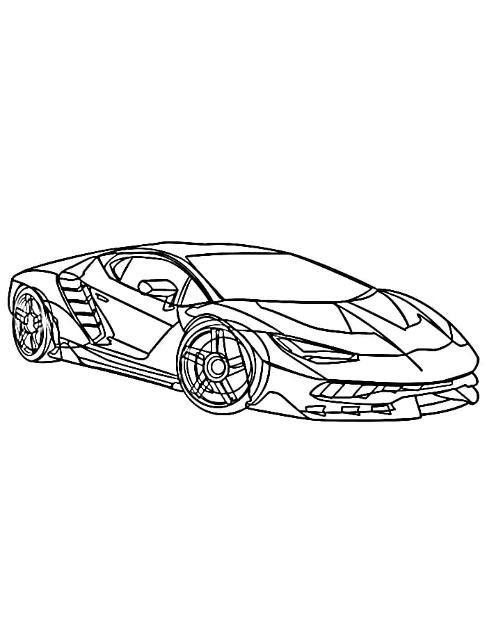 Lamborghini afdrukbaar voor kinderen