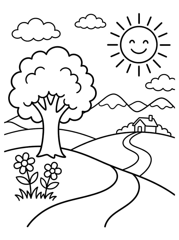 Landschap om te printen