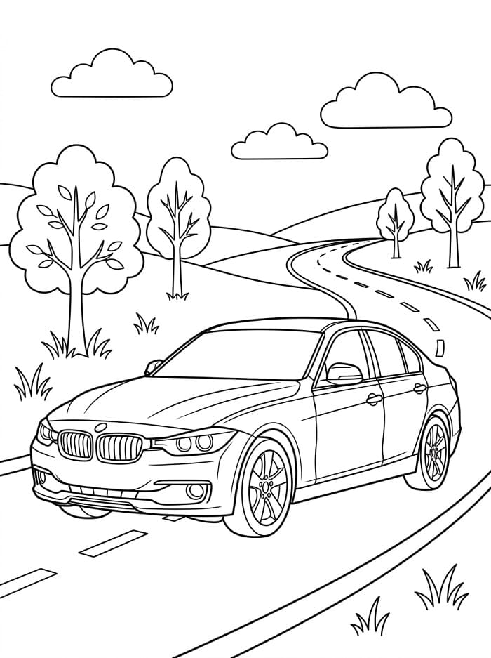 Leuke BMW kleurplaat