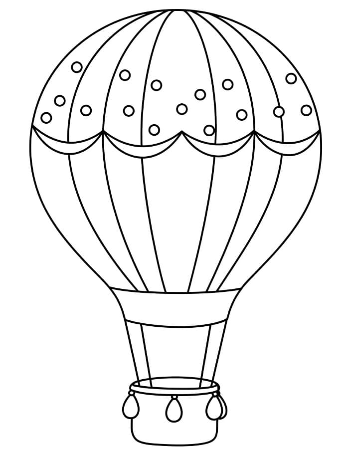 Luchtballon afdrukbare afbeelding