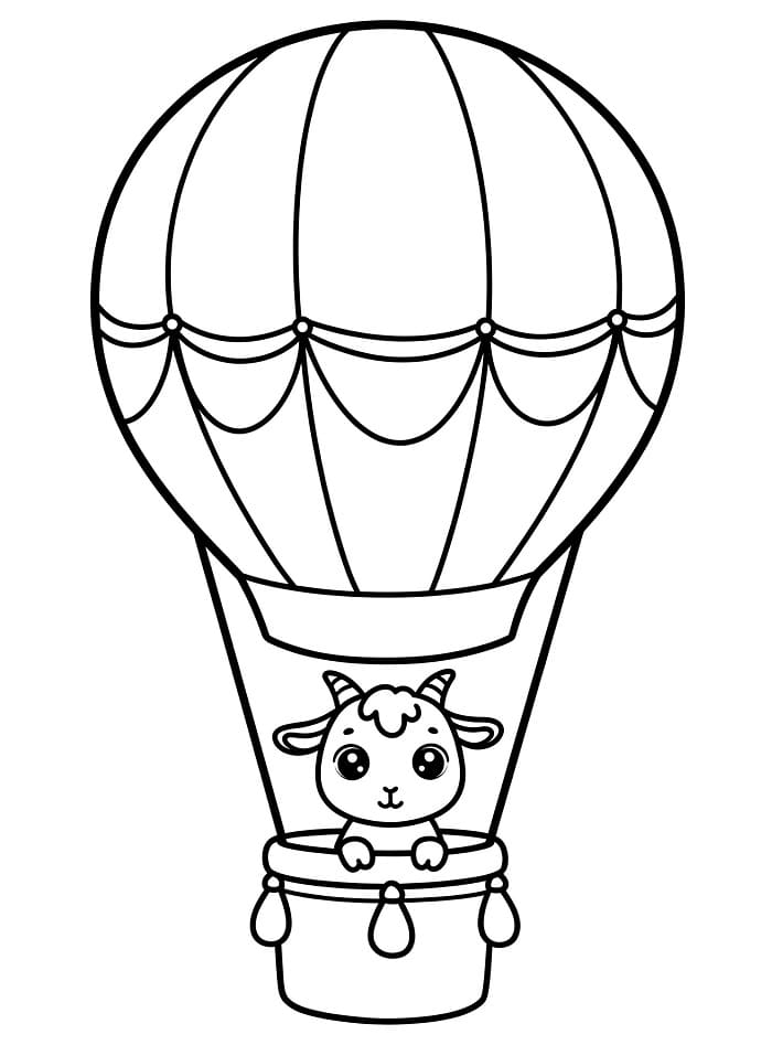 Luchtballon gratis printbaar